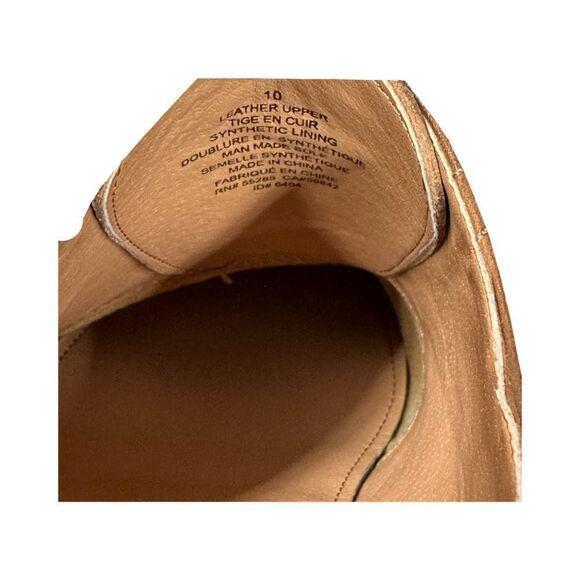 EXPRESS Tan Leather Wingtip Lace Up Oxford Worn Once Size 10 - Picture 4 of 16